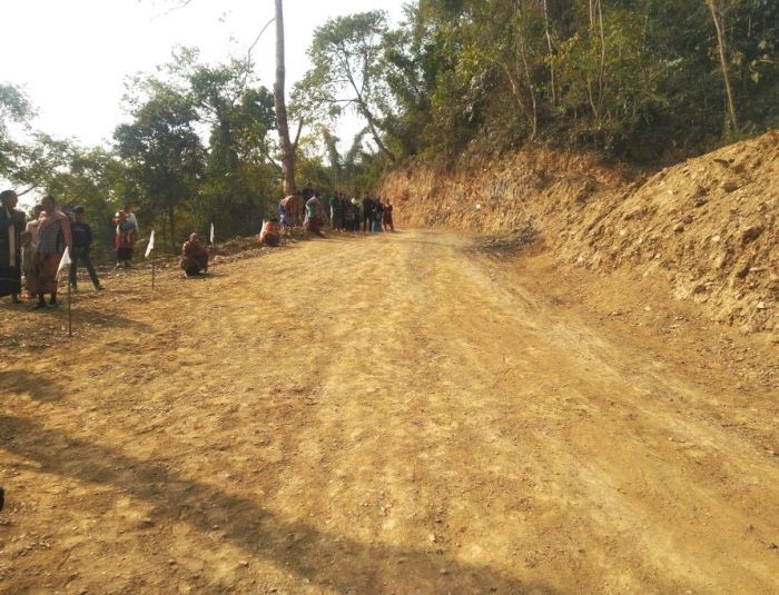 The approach road from Ampho Zhukhi to Phitoqa at Mishilimi village inaugurated on March 3. (DIPR Photo)